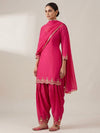 Stylish Hot pink Hand embroidered suit🌺