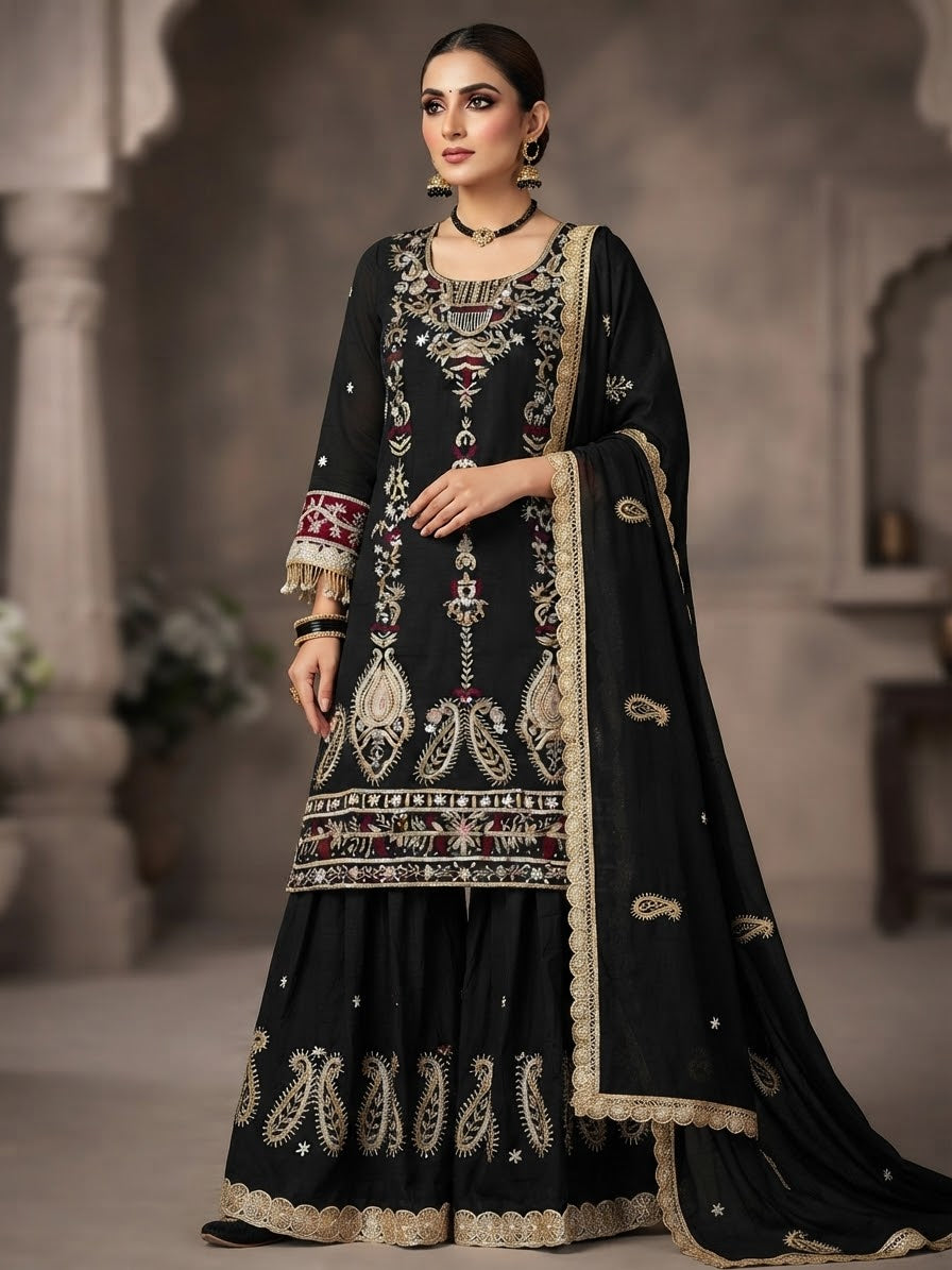 Fully Hand embroidered Sharara suit ❤️❤️