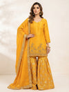 Yellow suit with Brocade sharara❤️