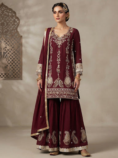 Boutique style Heavy Sharara suit ❤️
