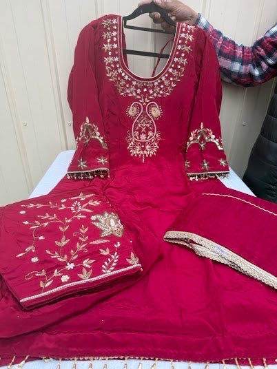 Boutique style hand embroidered suit