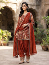 Rust pearl work Salwar suit