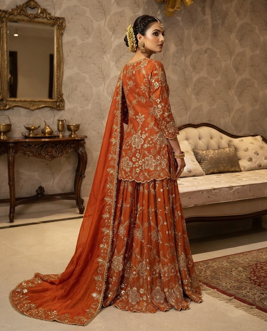 Rust Sharara suit ❤️
