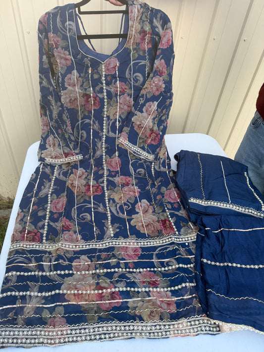 Stunning Punjabi suit with pearl work