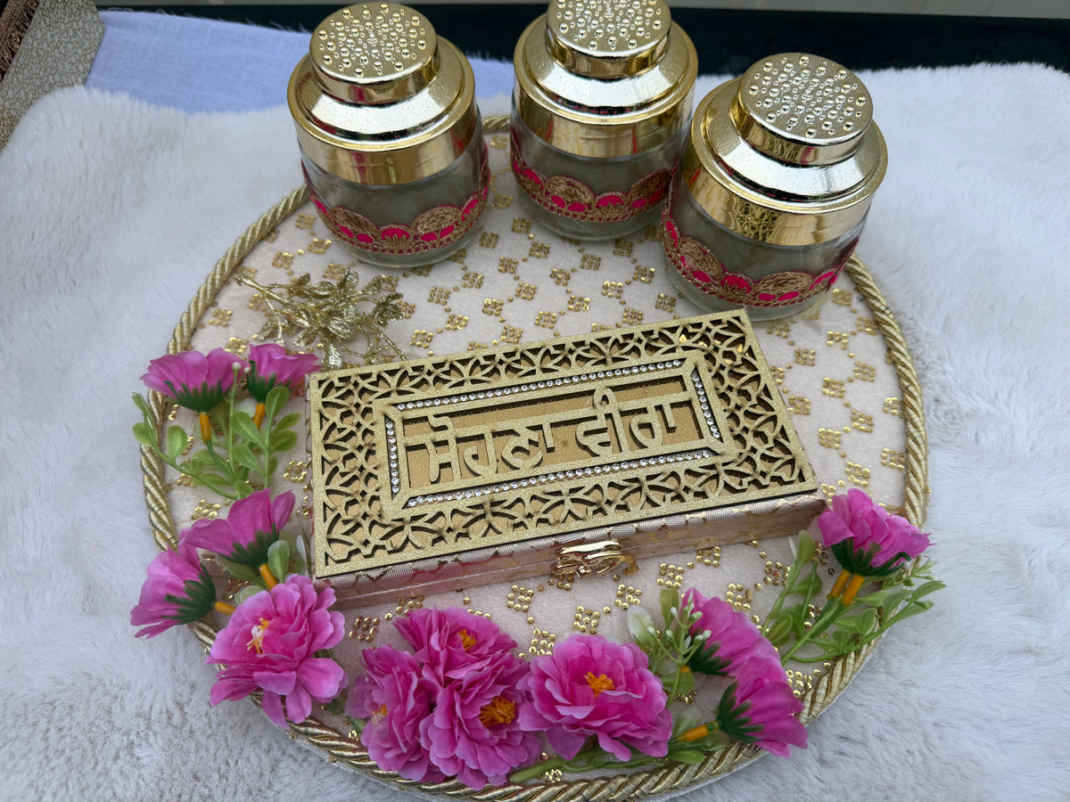 Rakhi hamper box with decorative Plater