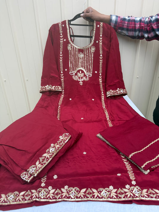 Mehroon Partywear suit