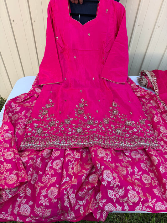 Hot pink Sharara suit ❤️