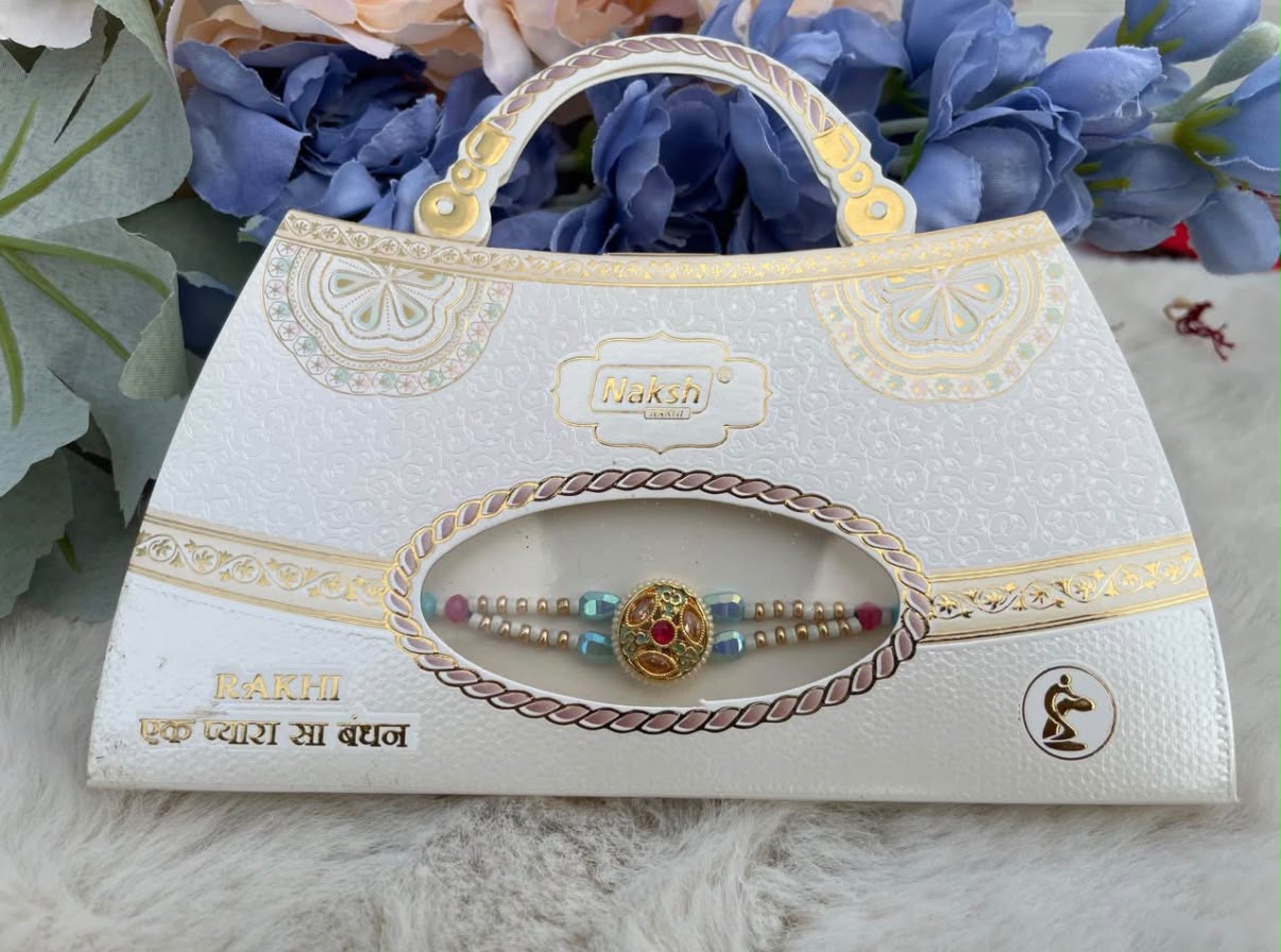 Kundan Rakhi in Purse style