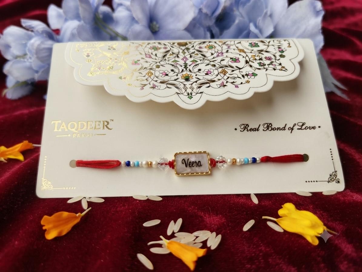 Veera Rakhi with Multicolured Beads