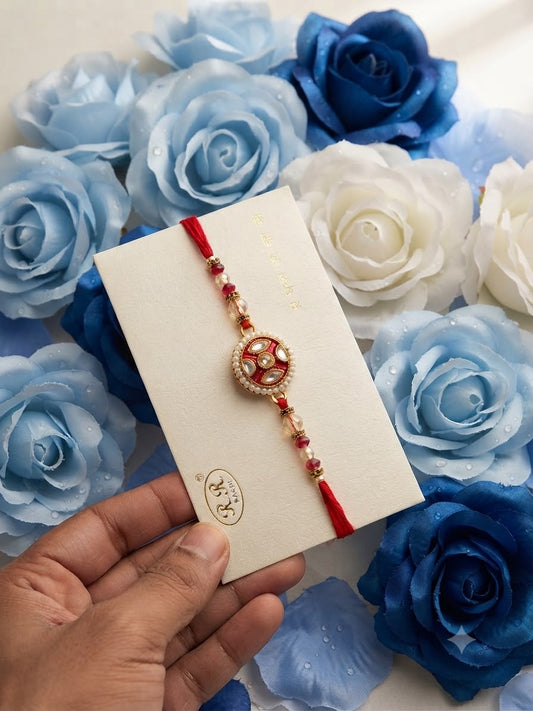 Premium Meenakari Kundan Rakhi