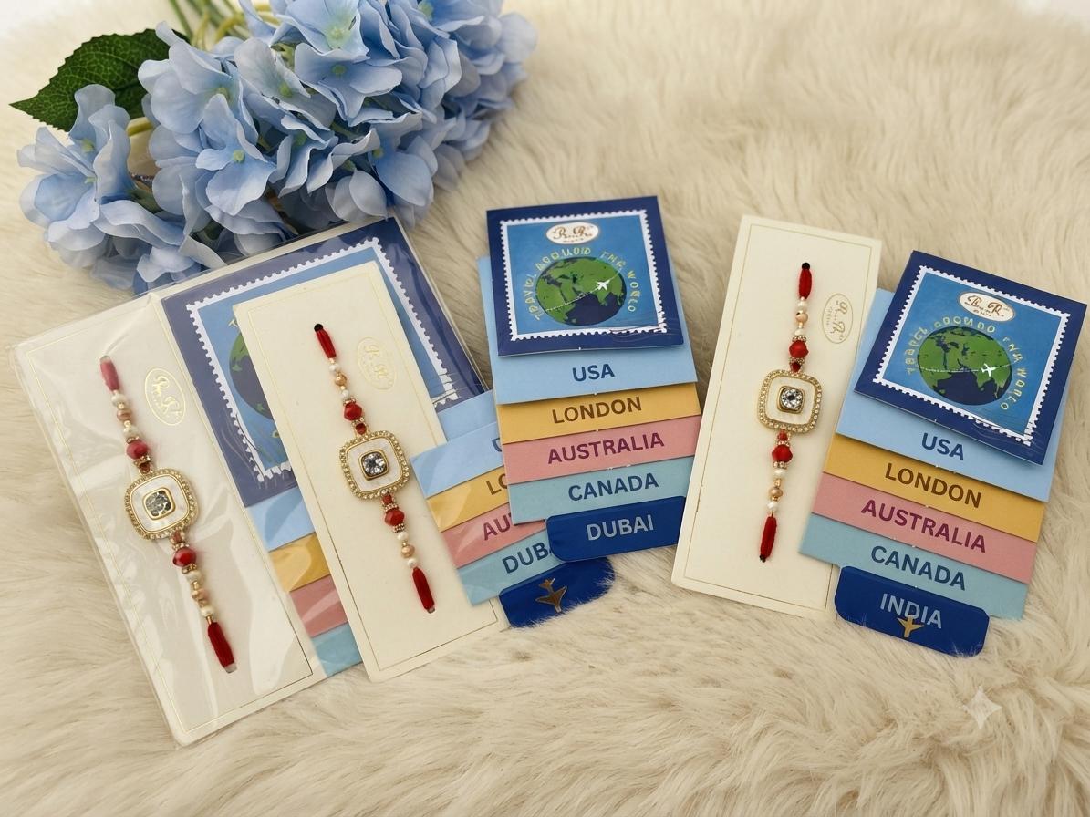 Country Map Red Traditional Rakhi
