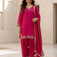 Stylish Hot pink Hand embroidered suit🌺