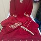 Designer hand embroidered mehroon suit