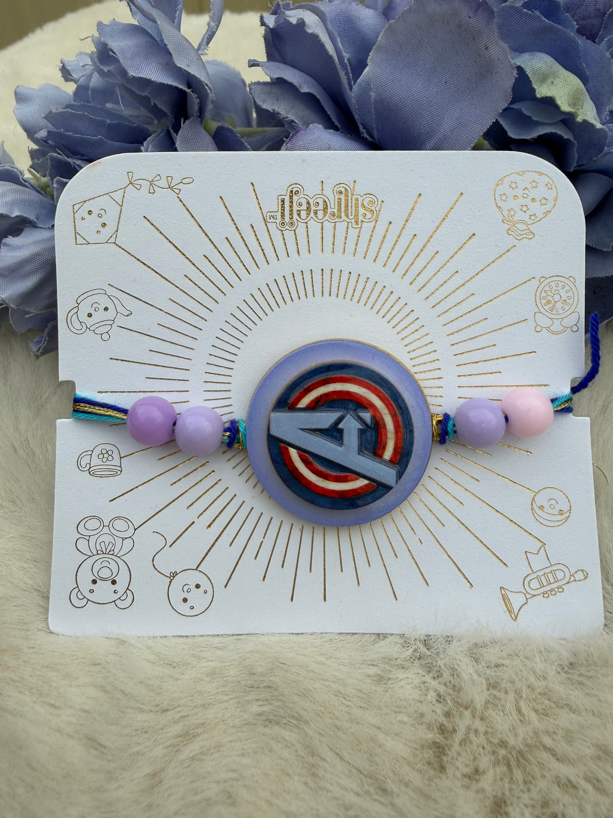 Captain America spinner kids rakhi