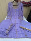Hand embroidered lavender suit