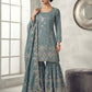 Sequin Work Dusty Teal colour Sharara suit ❤️❤️