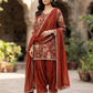 Rust pearl work Salwar suit