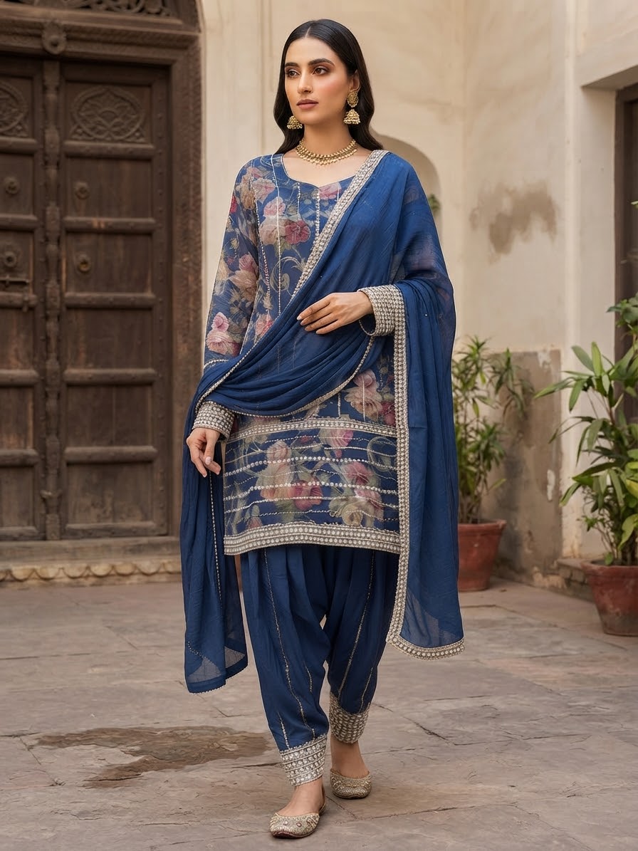 Stunning Punjabi suit with pearl work