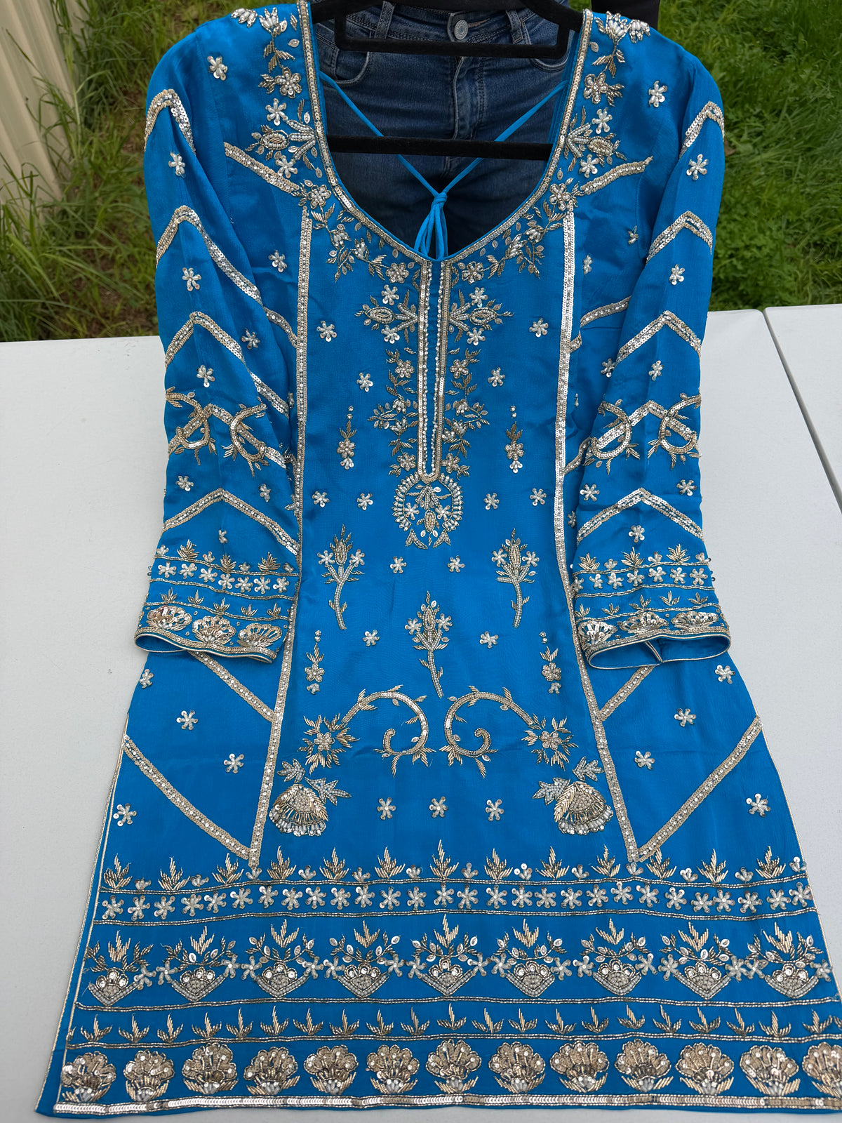 Firoji Dabka/Zardozi work boutique suit ❤️