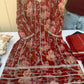 Rust pearl work Salwar suit
