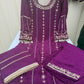 Wine shade Handembrioderd suit