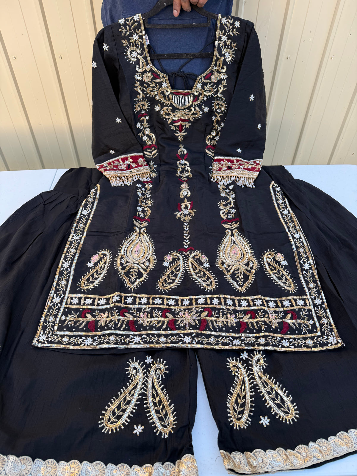 Fully Hand embroidered Sharara suit ❤️❤️