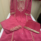 Beautiful pastel colour  hand-embroidered suit