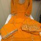 Musturd hand embroidered suit