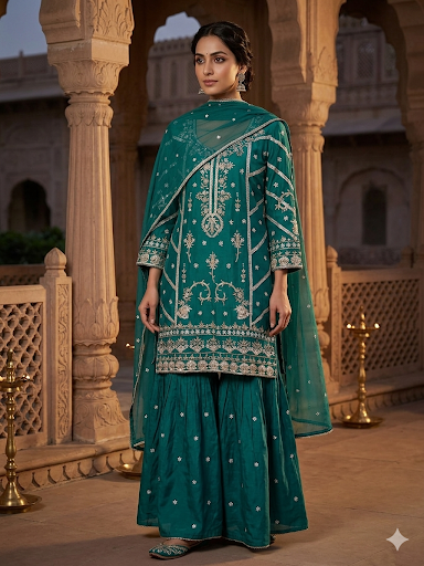 Zardozi/Dabka Handembroided Boutique suit ❤️