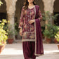 Hand embroidered pearl work suit