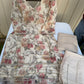 Off white Pearl work Hand embroidered suit