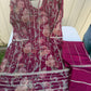 Hand embroidered pearl work suit