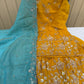 Stunning Yellow Sharara suit with contrast Firoji dupata 🛍️