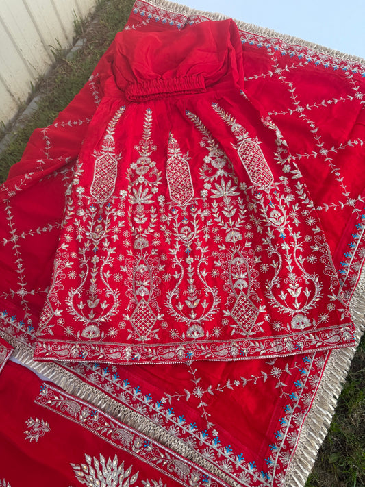Heavy Red Suit with dupata work ❤️