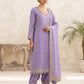Hand embroidered lavender suit