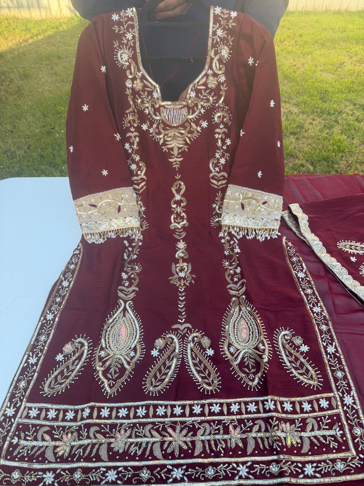 Boutique style Heavy Sharara suit ❤️
