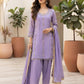 Hand embroidered lavender suit