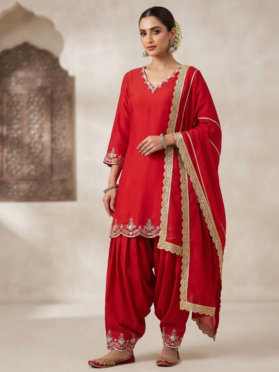 Red Hand embroidered Suit
