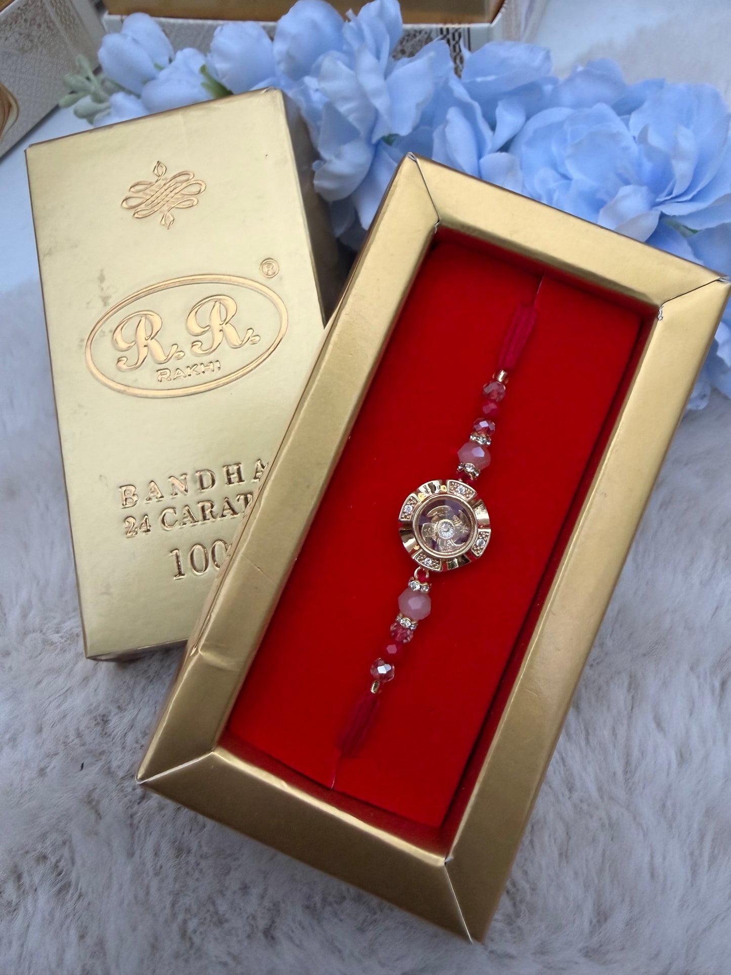 Gold bar Spinning Rakhi