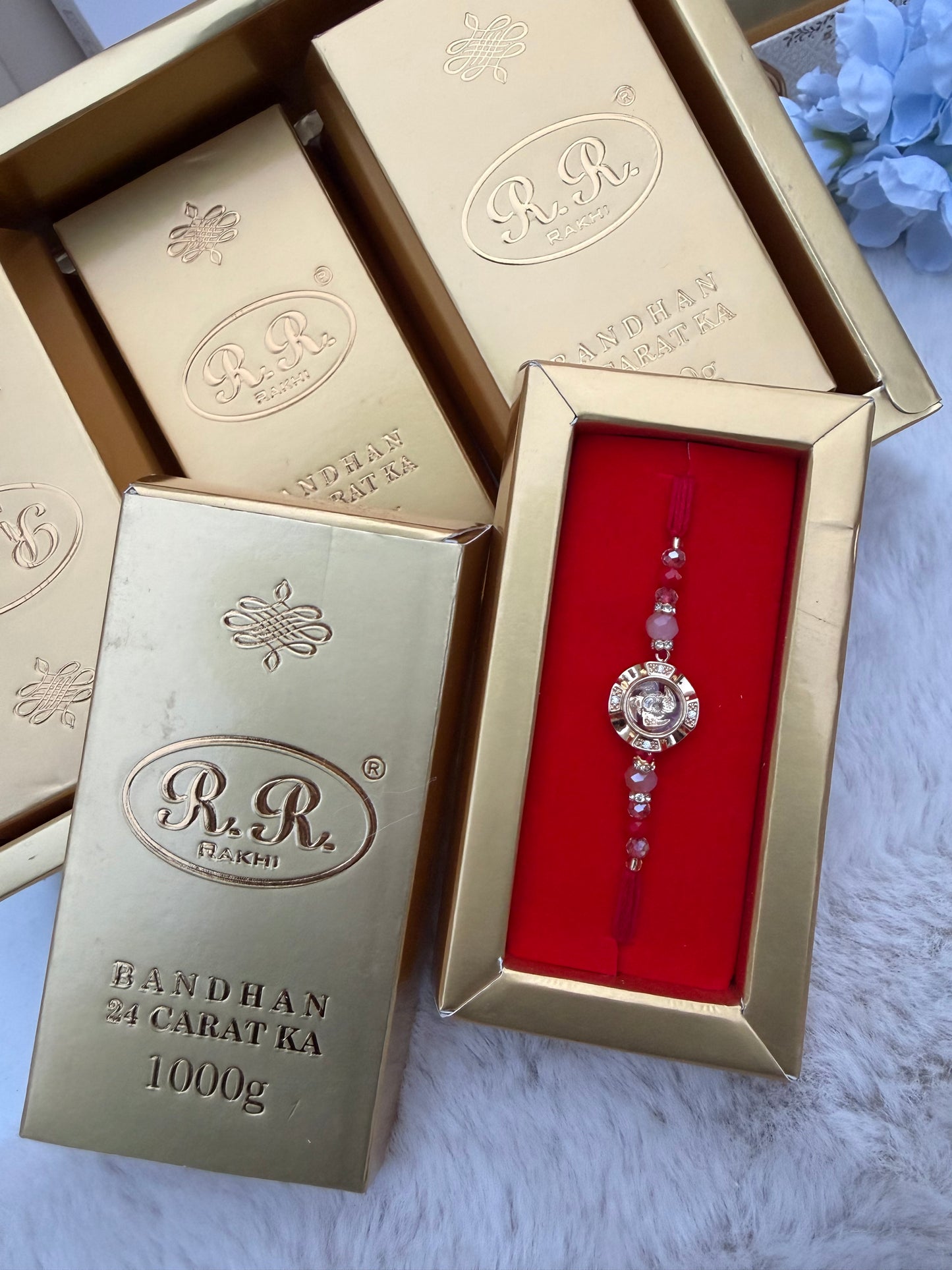 Gold bar Spinning Rakhi
