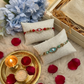 Assorted colour Premium Cushion Evil Eye Rakhi