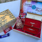 Golden Rakhi Hamper for Bro-Bhabi
