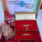 Golden Rakhi Hamper for Bro-Bhabi