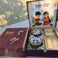 Mehroon Sohna veera empty hamper box with glass containers
