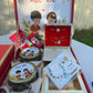 Beautiful Rakhi Hamper box (includes nuts , Bro-Bhabi combo set , kids rakhi