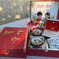 Beautiful Rakhi Hamper box (includes nuts , Bro-Bhabi combo set , kids rakhi