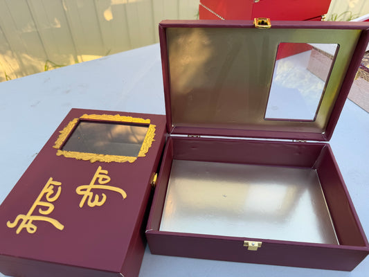 Empty Mehroon (Sohna Veera ) Hamper Box