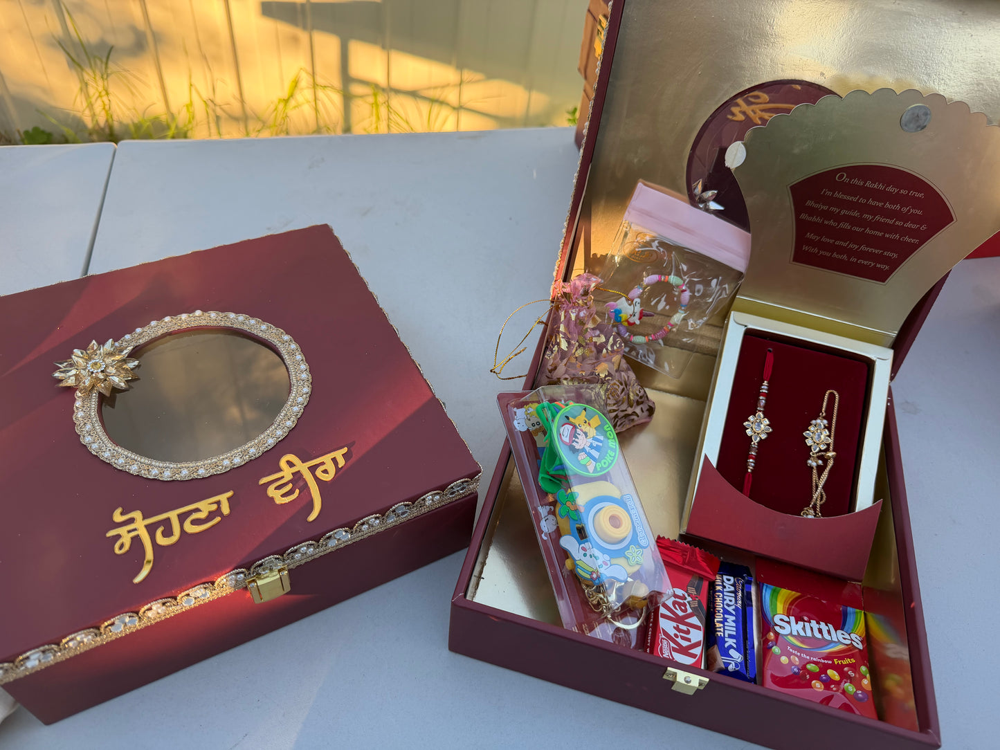 Hamper Family Box (includes comboset, 2 assorted kids rakhi , nuts & chocolates
