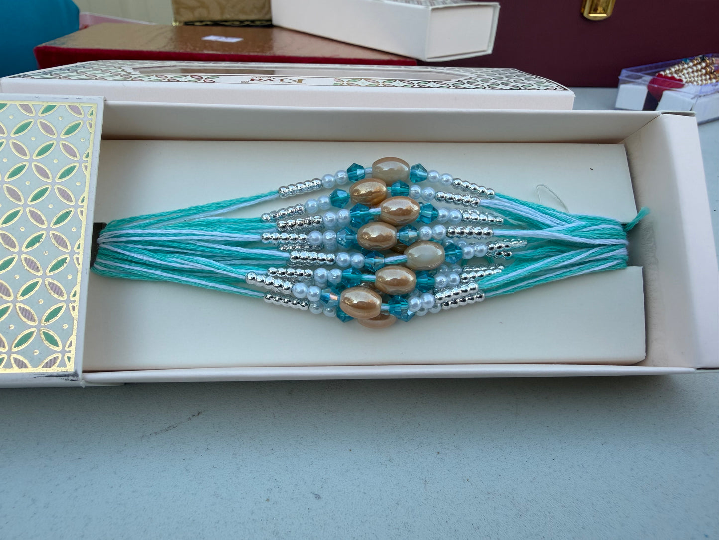 Light colour pearl Threads (just write in note which colour you want )