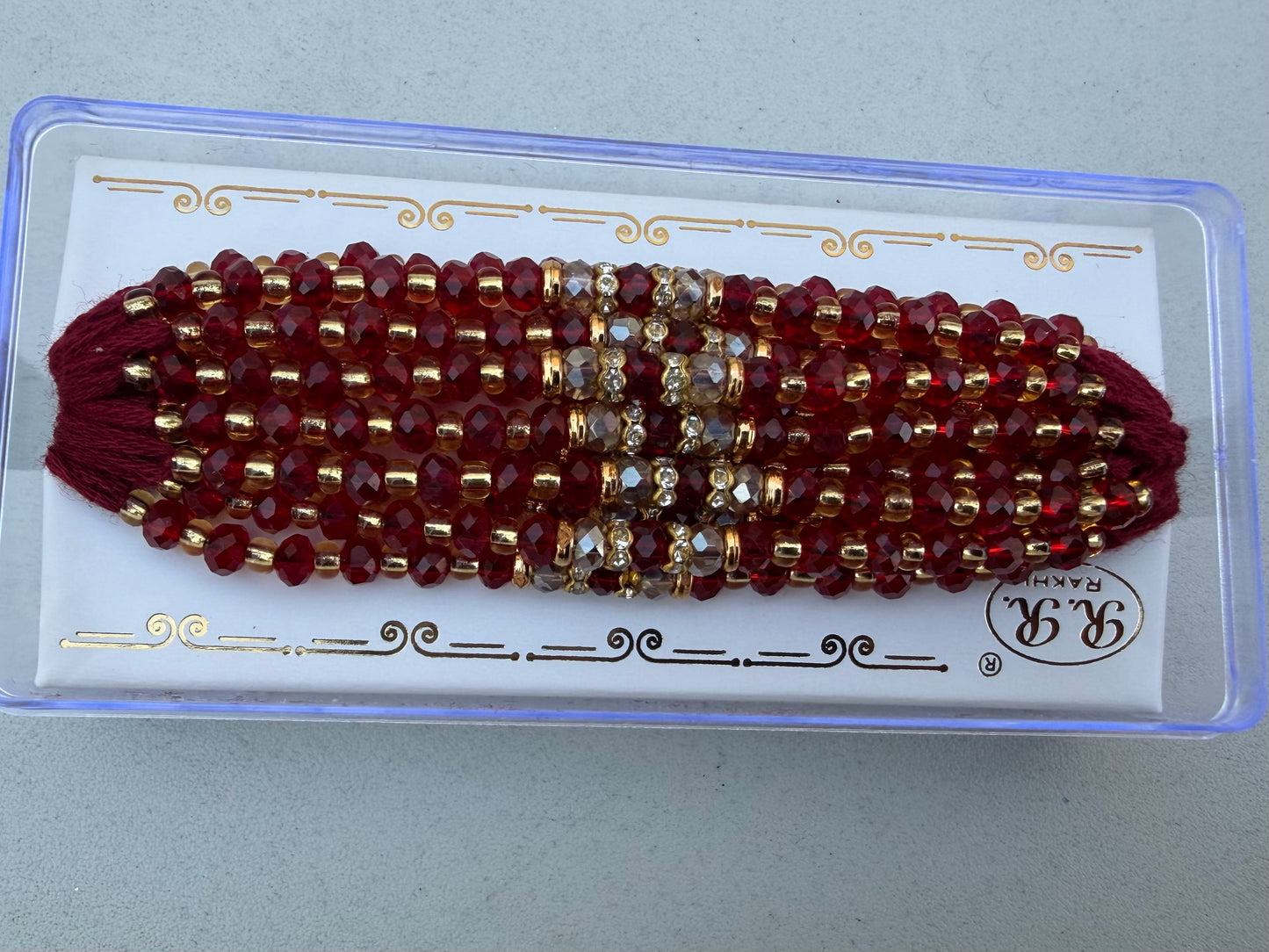 Mehroon Threads with Crystal (per pc)